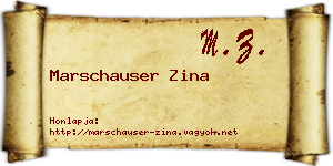 Marschauser Zina névjegykártya